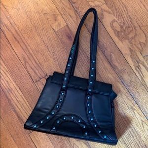 Vintage Diesel Bowling Bag Purse w. Blue Gems